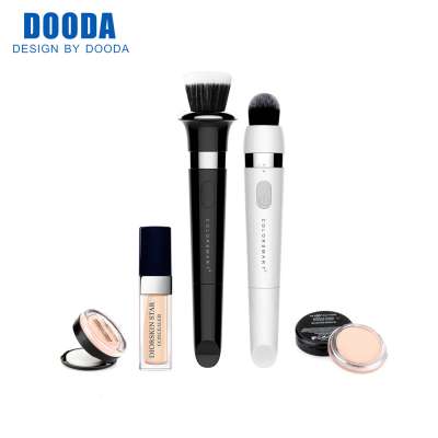 New Smart Electric Rechargeable Airtouch Brush Rotating Makeup Brush with Detachable Foundation and Powder Brush Head